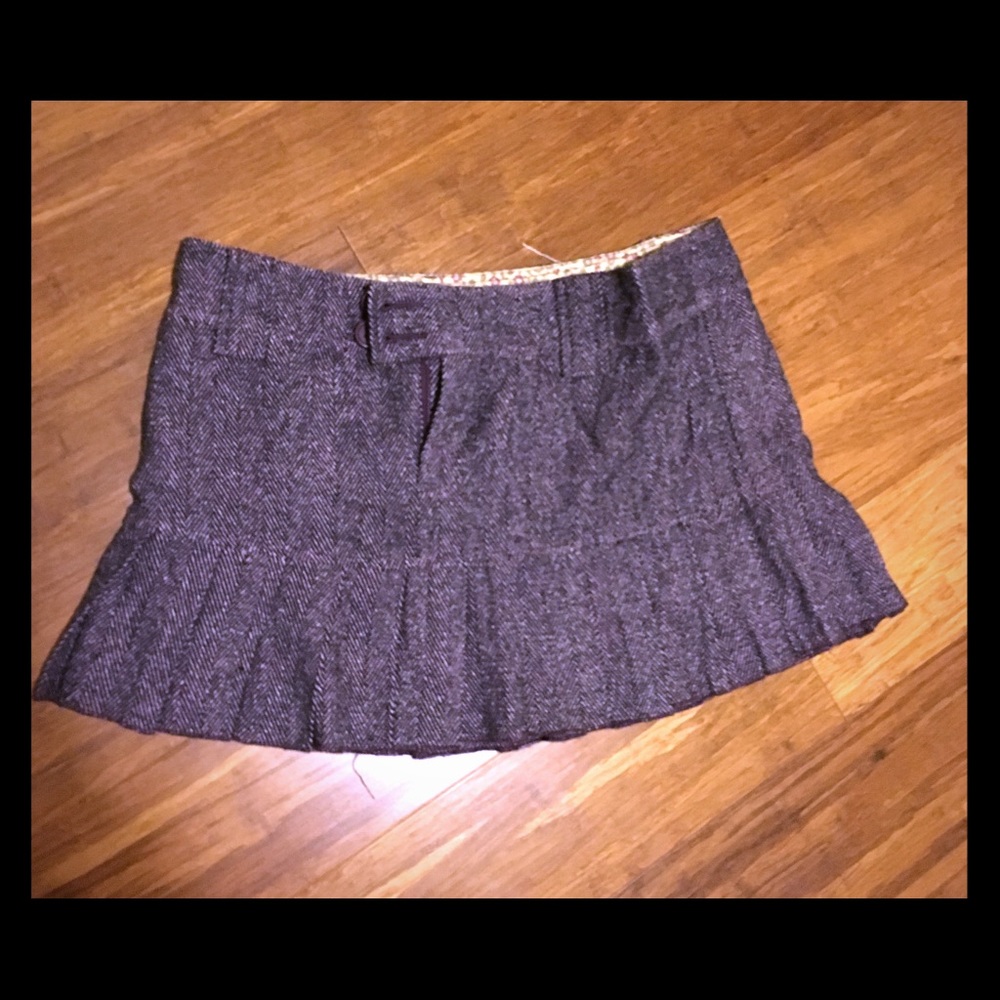 Purple pleated skirt